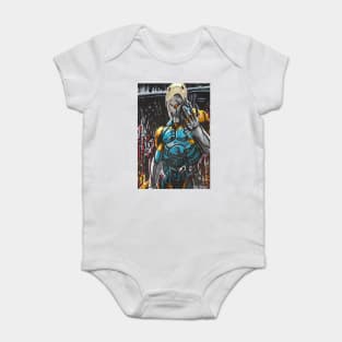 Metal Gear Solid - "Bone & Sinew" Gray Fox portrait (original) Baby Bodysuit